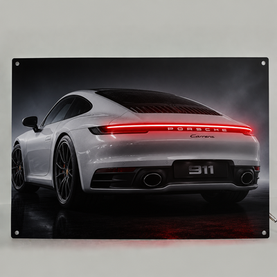 Supercar LED Poster Frame – Glowing Car Wall Art (Porsche, McLaren, Lamborghini, Bugatti)