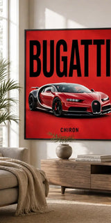 Supercar Acrylic Vinyl Wall Art – Koenigsegg Jesko, Bugatti Chiron, McLaren P1 | Framed Acrylic Poster