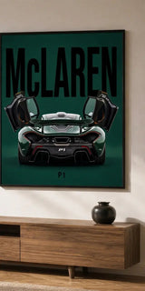 Supercar Acrylic Vinyl Wall Art – Koenigsegg Jesko, Bugatti Chiron, McLaren P1 | Framed Acrylic Poster