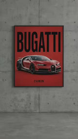 Supercar Acrylic Vinyl Wall Art – Koenigsegg Jesko, Bugatti Chiron, McLaren P1 | Framed Acrylic Poster